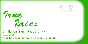 irma raics business card